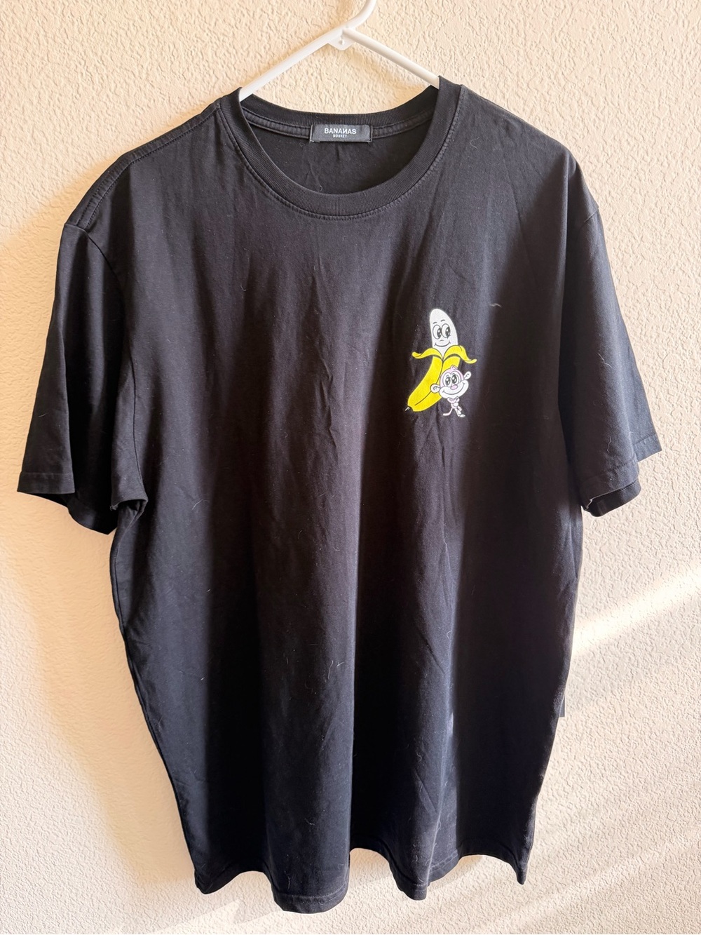 NWT Bananas Monkey Black Graphic T-Shirt XL 100% Cotton Oversized Unisex - Picture 6 of 7